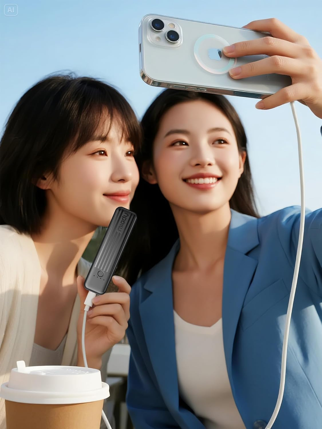 2-Pack Small Portable Charger, 5000Mah Mini Battery Pack 3.45Oz Lightweight Power Bank 5V/2.4A Output & 5V/2A Input Compatible with Iphone, Galaxy, Android Etc